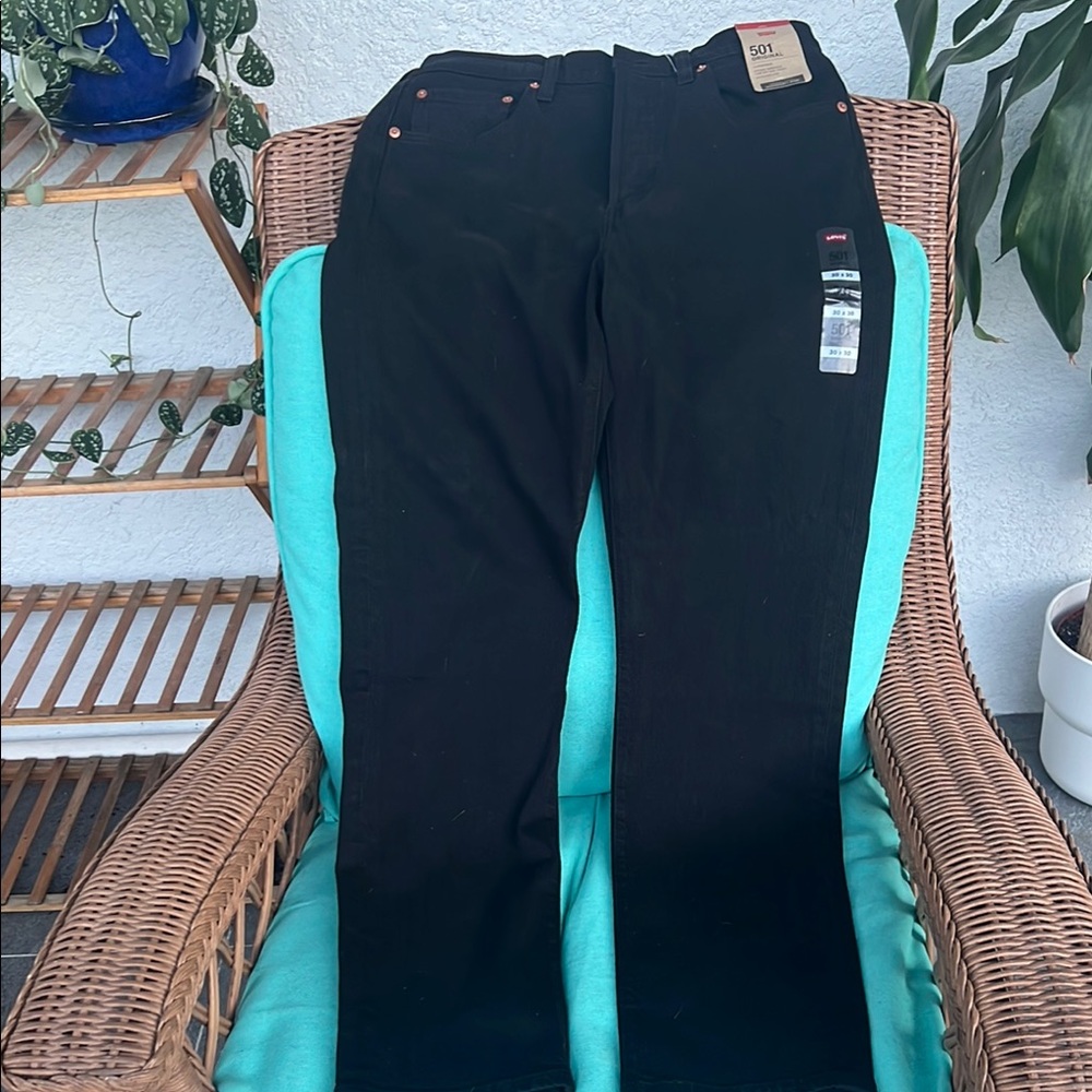 Levi's Black Straight Leg Jeans Classic Style